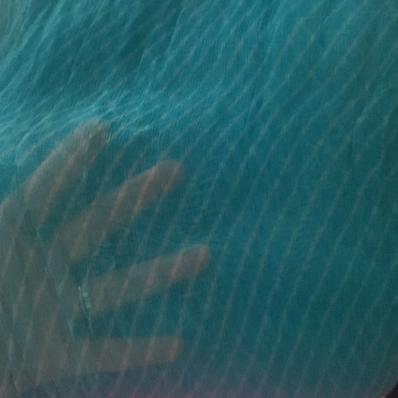 Sheer turquoise sarong pareo scarf wrap shawl - Picture 8 of 8